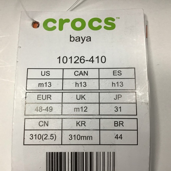 Crocs Baya Clogs Navy Blue Sizes M9/W11, M13 - Picture 9 of 9